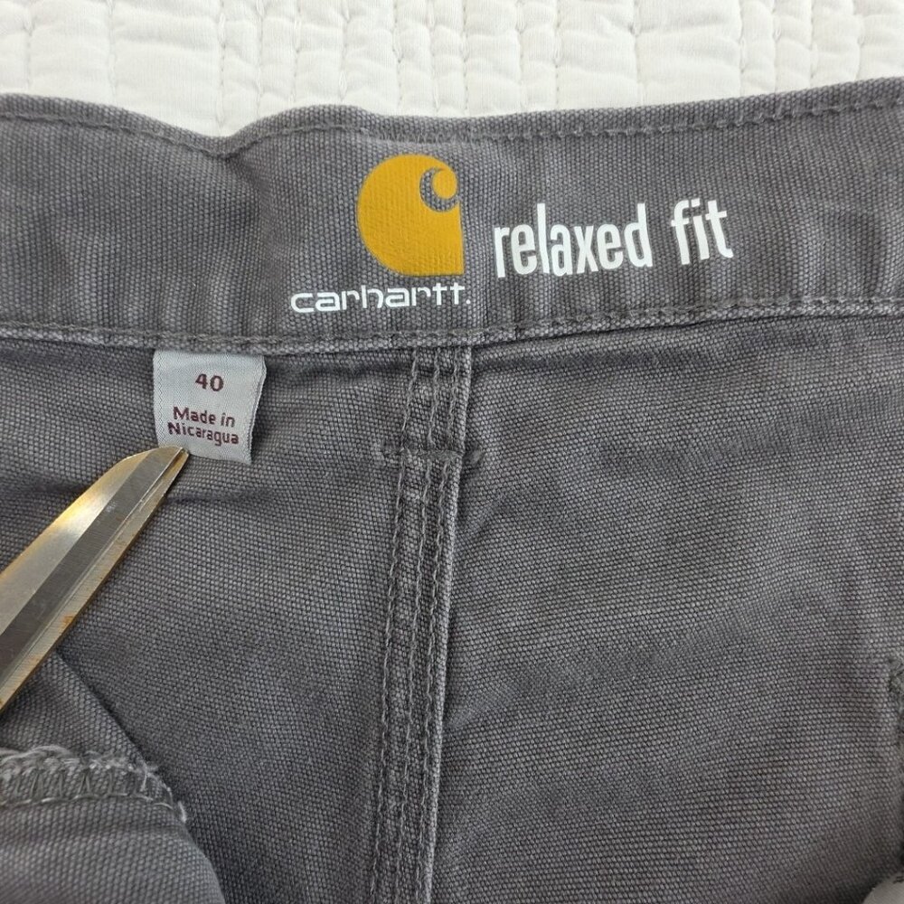 Carhartt Relaxed Fit Shorts Mens 40 Grau Stretch Classic 10" Inseam 102514-039 - Picture 9 of 16